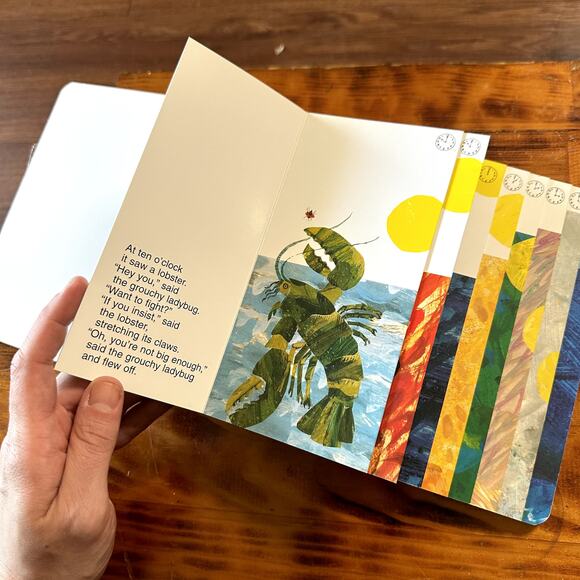 Vintage 1999 Eric Carle The Grouchy Ladybug Baby Board Book - Picture 6 of 10